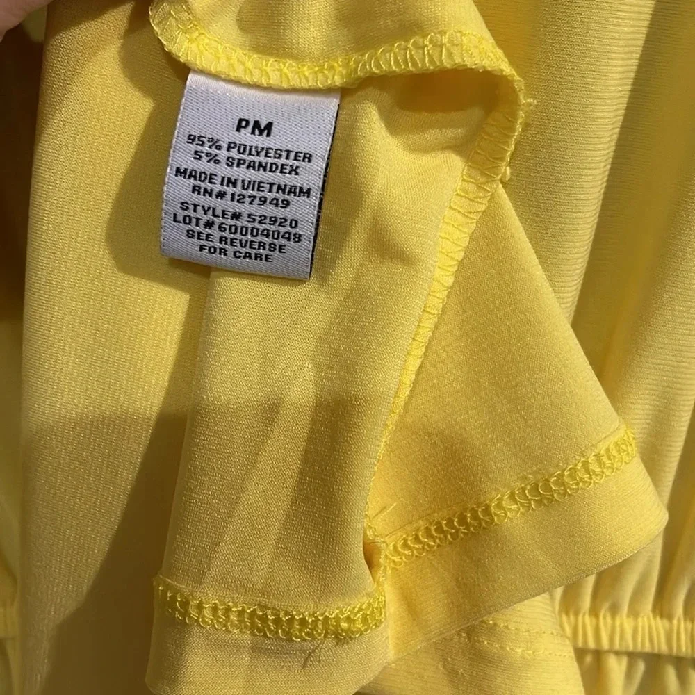 Emma & Michele Women's Yellow Maxi Dress w/ Front Pockets, Drawstring Waist, PM - Picture 5 of 6